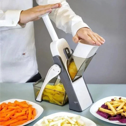 Manual Vegetable Cutter 5 In 1 Food Chopper Safe Not Hurting Your Hands Potato Shreds Grater Lemon Slicing Slicer Kitchen Gadg